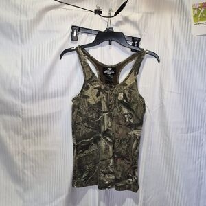 Mossy Oak Women's Camo Racerback Tank Top - Green/Brown